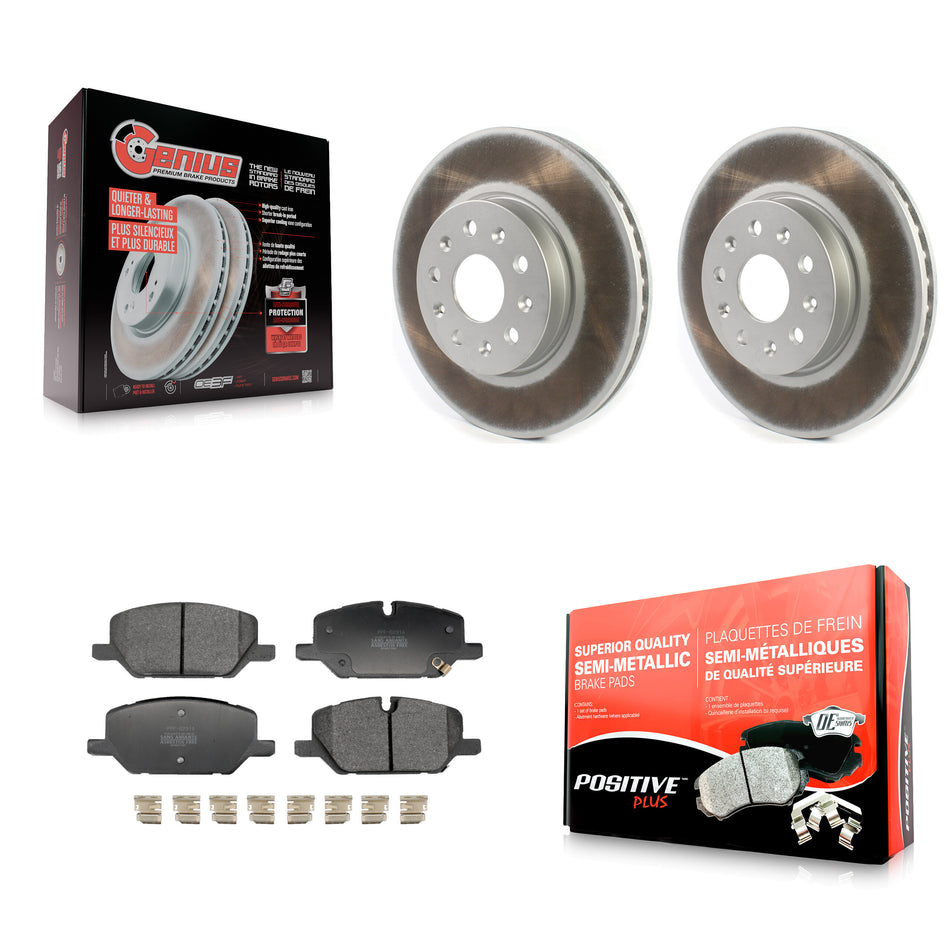 Front Coated Disc Brake Rotors And Semi-Metallic Pads Kit For Chevrolet Camaro LT KGF-104108
