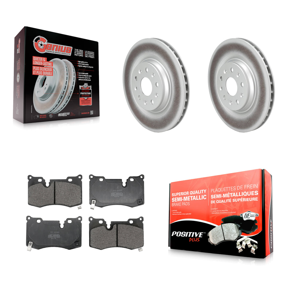 Rear Coated Disc Brake Rotors And Semi-Metallic Pads Kit For Chevrolet Corvette KGF-104149