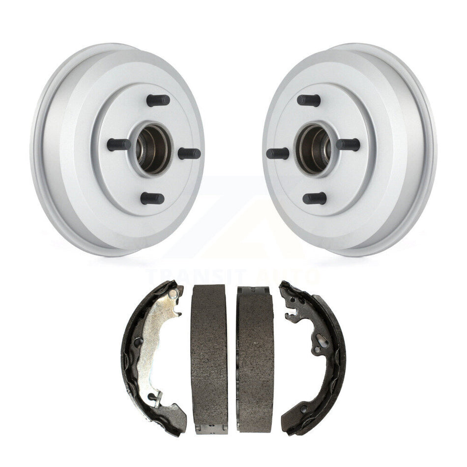 Rear Coated Brake Drum Shoes Kit For 2000-2008 Ford Focus Wheel Bearing Includes KGN-100037