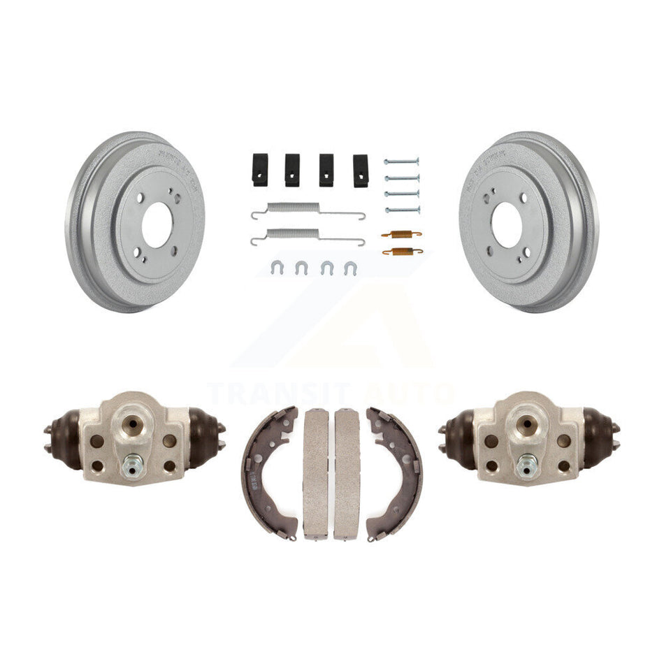 Rear Coated Brake Drum Shoes Spring And Cylinders Kit For 2010-2014 Honda Insight KGN-100105