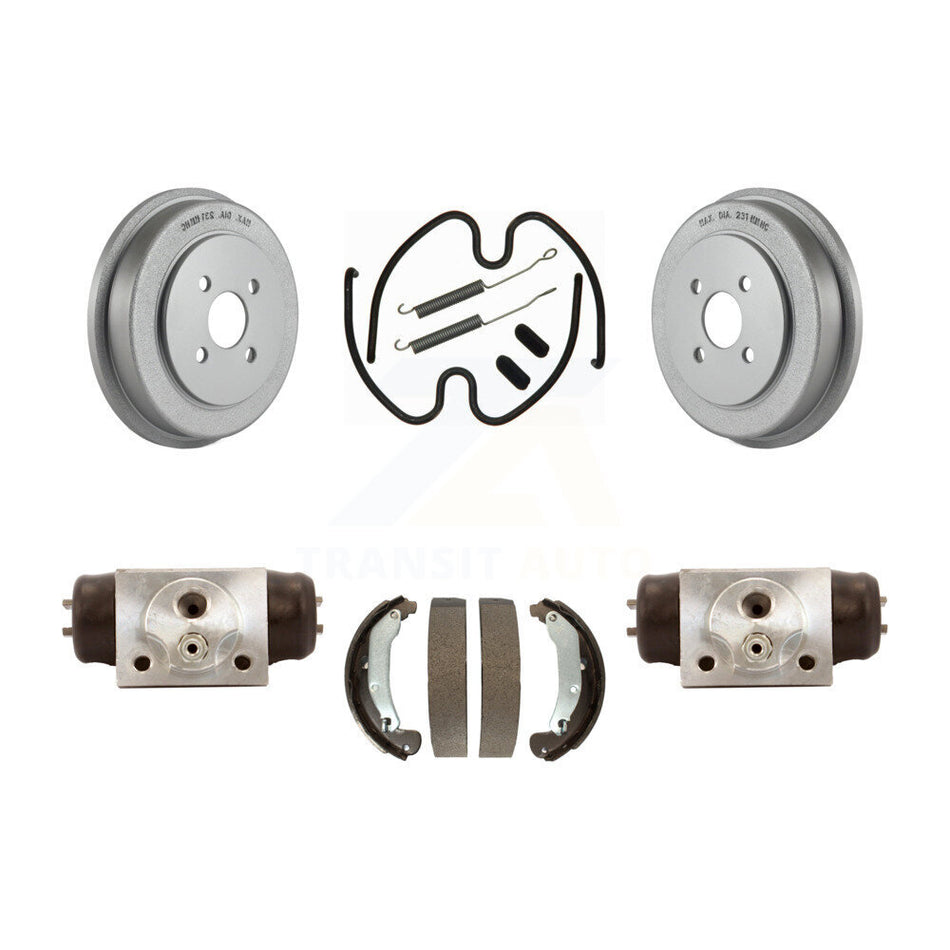 Rear Coated Brake Drum Shoes Spring And Cylinders Kit For 2003 Saturn Ion KGN-100109