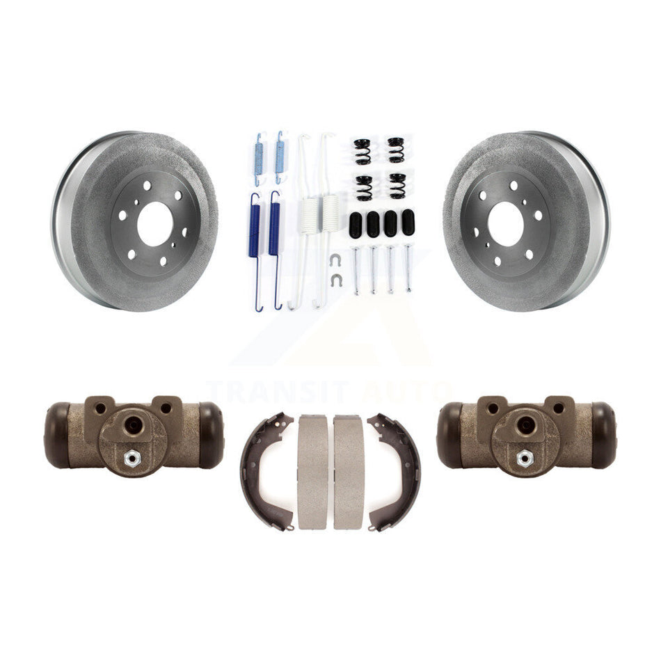 Rear Coated Brake Drum Shoes Spring And Cylinders Kit For 2010-2013 Chevrolet Silverado 1500 GMC Sierra With 6400 Lb GVW KGN-100118