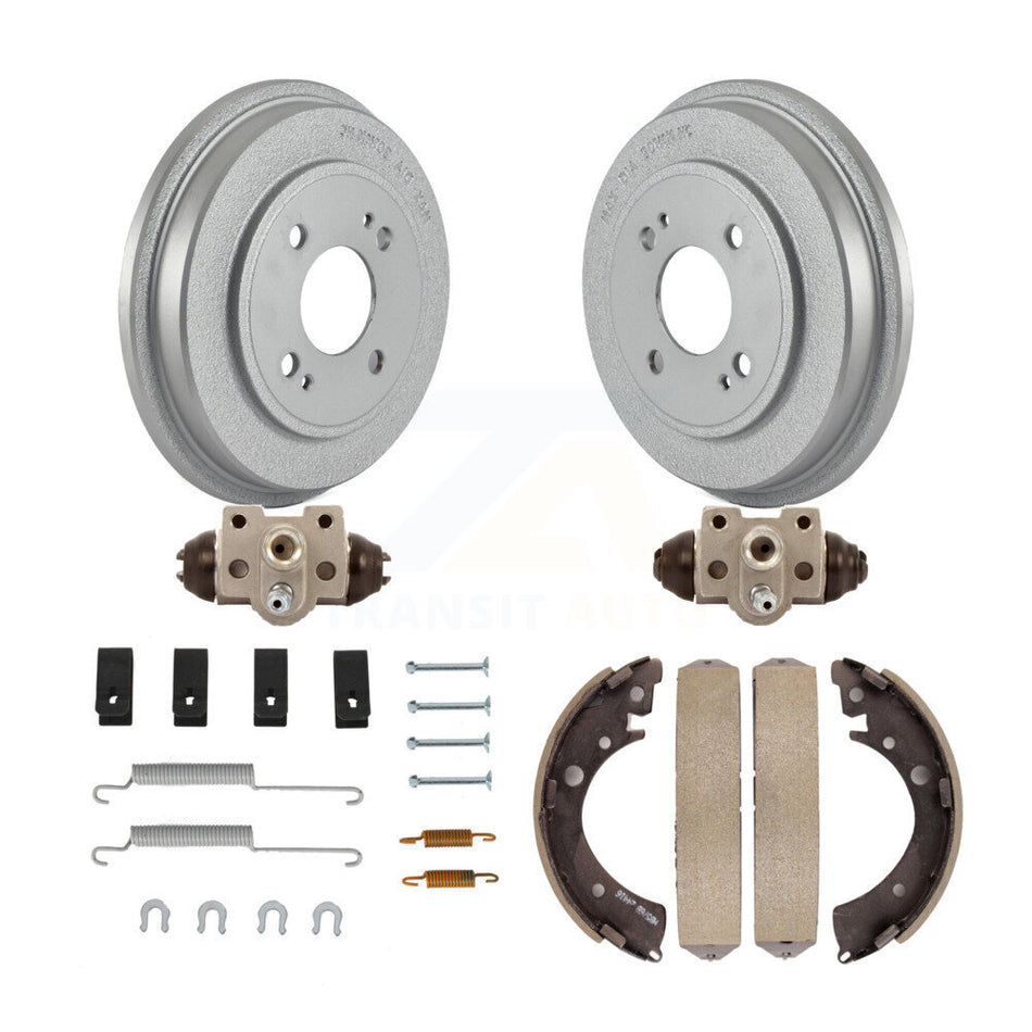Rear Coated Brake Drum Shoes Spring And Cylinders Kit (6Pc) For Honda Civic KGN-100131