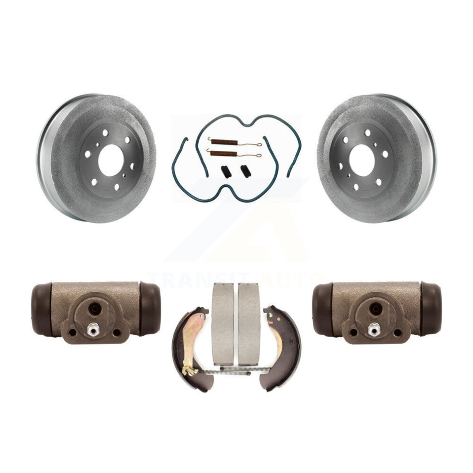 Rear Coated Brake Drum Shoes Spring And Cylinders Kit For 2009-2009 Chevrolet Silverado 1500 GMC Sierra With 7000 Lb GVW Except Vehicles Using Hold Down Pins KGN-100158