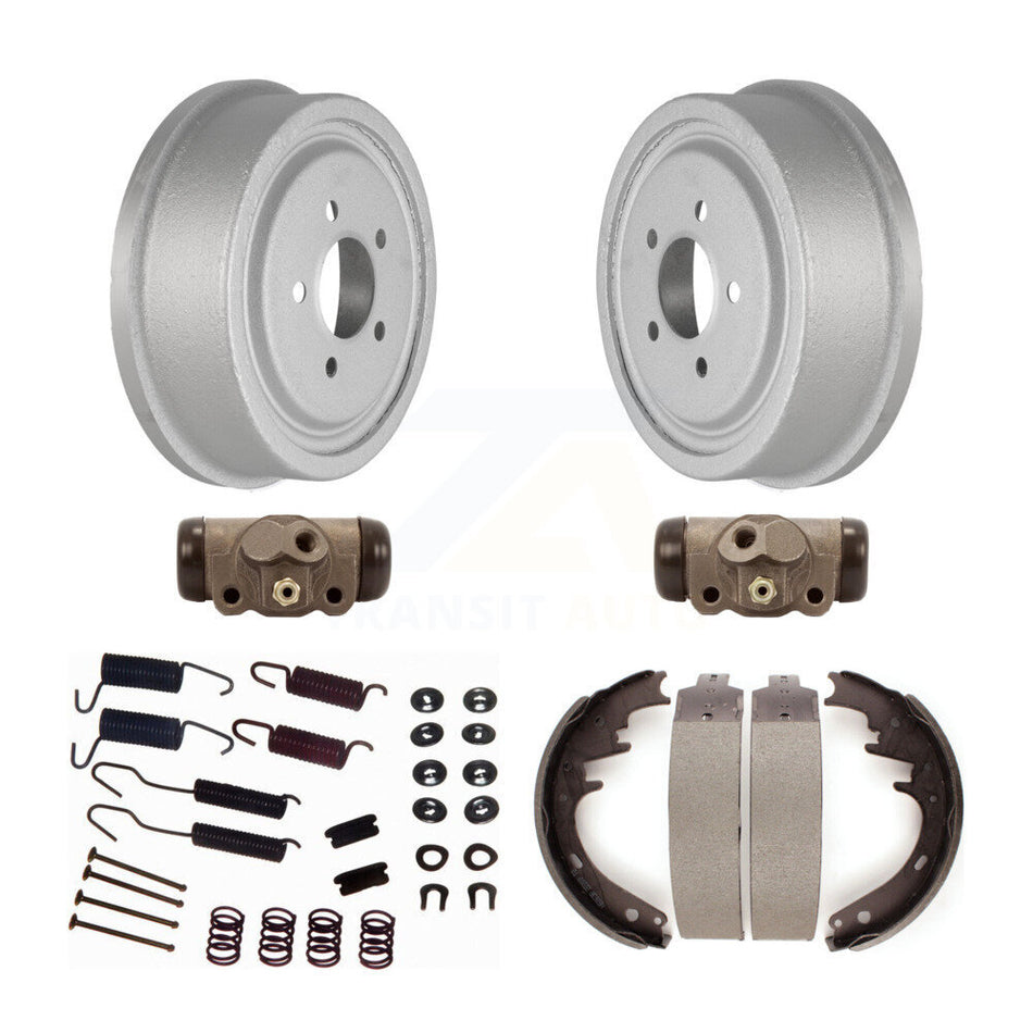 Rear Coated Brake Drum Shoes Spring And Cylinders Kit (6Pc) For 1983 Ford F-150 With 10" Diameter KGN-100160