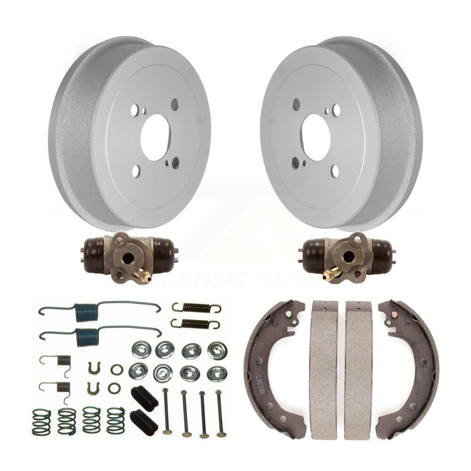 Rear Coated Brake Drum Shoes Spring And Cylinders Kit (6Pc) For 2002 Toyota Corolla Non-ABS From 04 02 KGN-100161