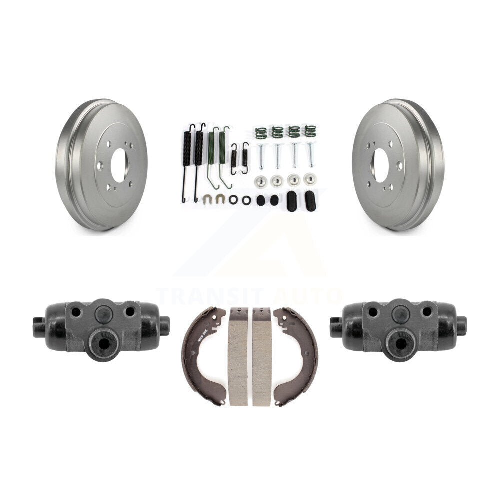 Rear Coated Brake Drum Shoes Spring And Cylinders Kit For 2008 Nissan Versa 4-Wheel ABS KGN-100202