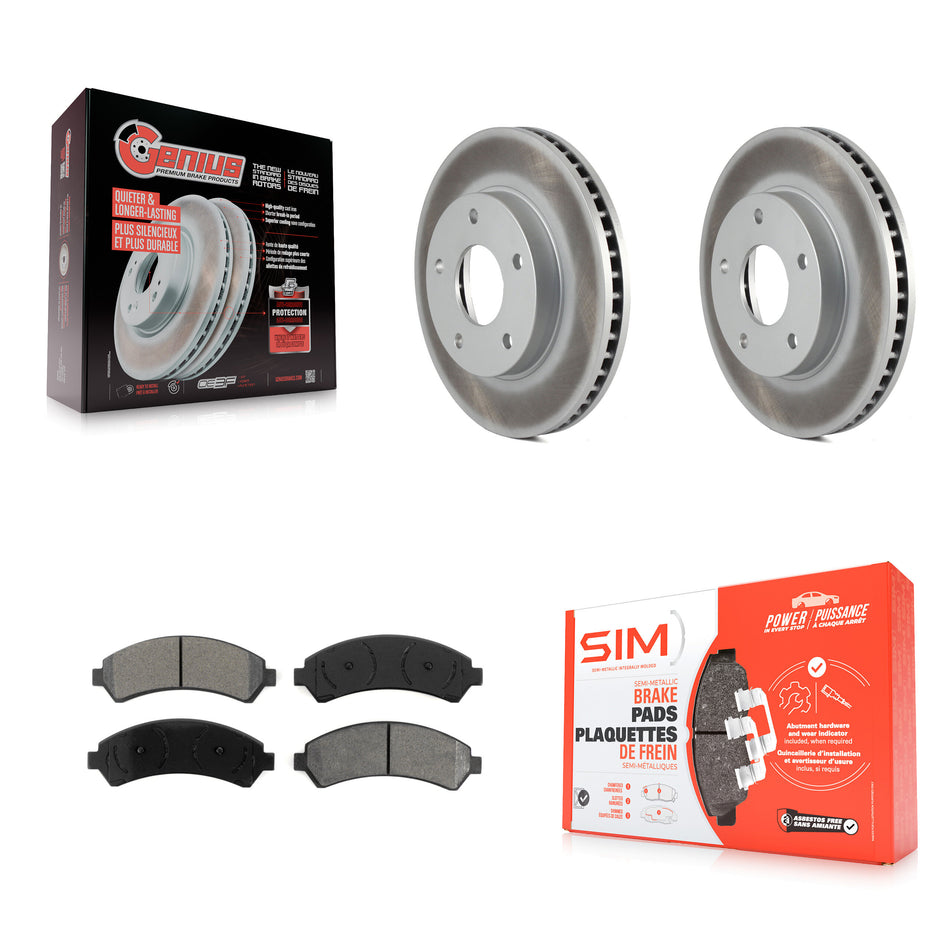 Front Coated Disc Brake Rotors And Semi-Metallic Pads Kit For Chevrolet S10 Blazer GMC Sonoma Jimmy Oldsmobile Bravada Isuzu Hombre KGS-100010