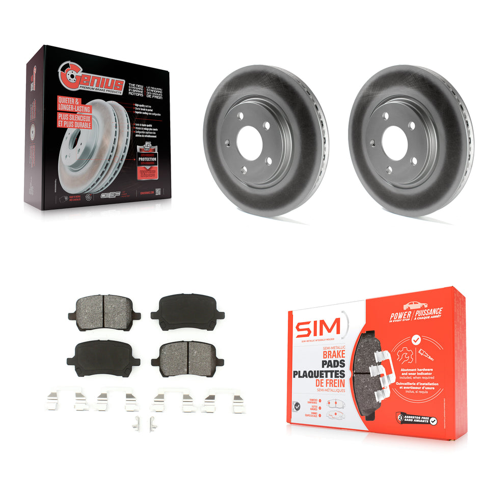 Front Coated Disc Brake Rotors And Semi-Metallic Pads Kit For Chevrolet Malibu Pontiac G6 Cobalt Saturn Aura G5 KGS-100026