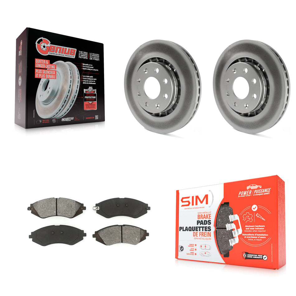 Front Coated Disc Brake Rotors And Semi-Metallic Pads Kit For Chevrolet Aveo Spark Aveo5 EV Pontiac G3 Daewoo Lanos Suzuki Wave Wave5 Swift+ KGS-100030