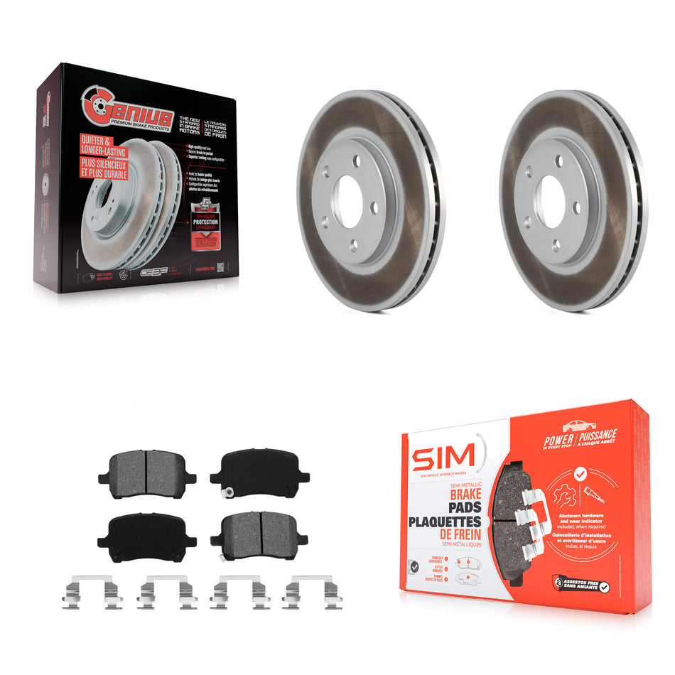 Front Coated Disc Brake Rotors And Semi-Metallic Pads Kit For Chevrolet Malibu KGS-100032