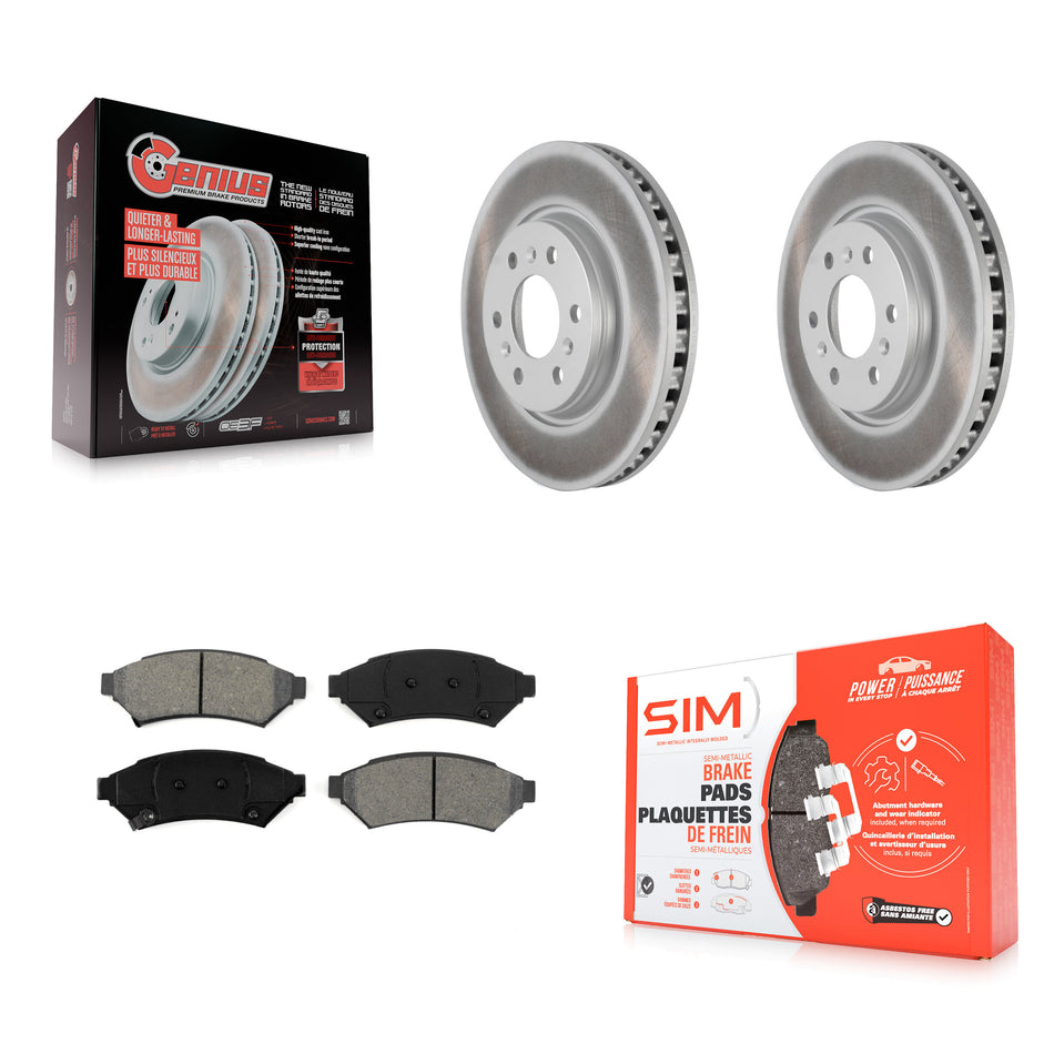 Front Coated Disc Brake Rotors And Semi-Metallic Pads Kit For Chevrolet Uplander Buick Terraza Pontiac Montana Saturn Relay KGS-100041