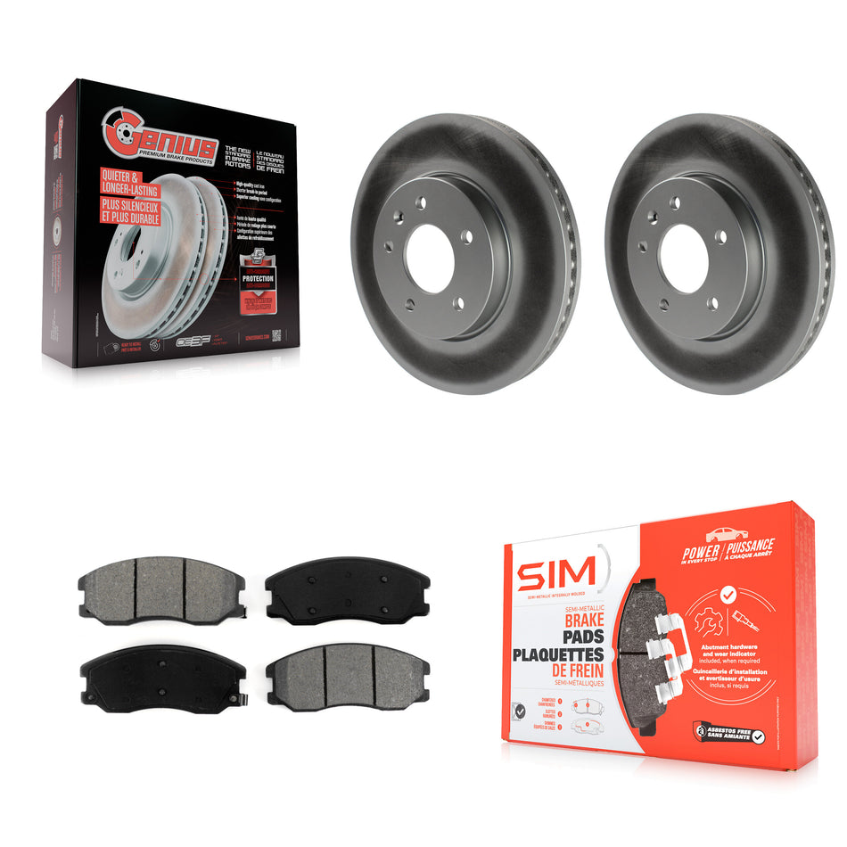 Front Coated Disc Brake Rotors And Semi-Metallic Pads Kit For Chevrolet Equinox Saturn Vue Captiva Sport Pontiac Torrent Suzuki XL-7 KGS-100047