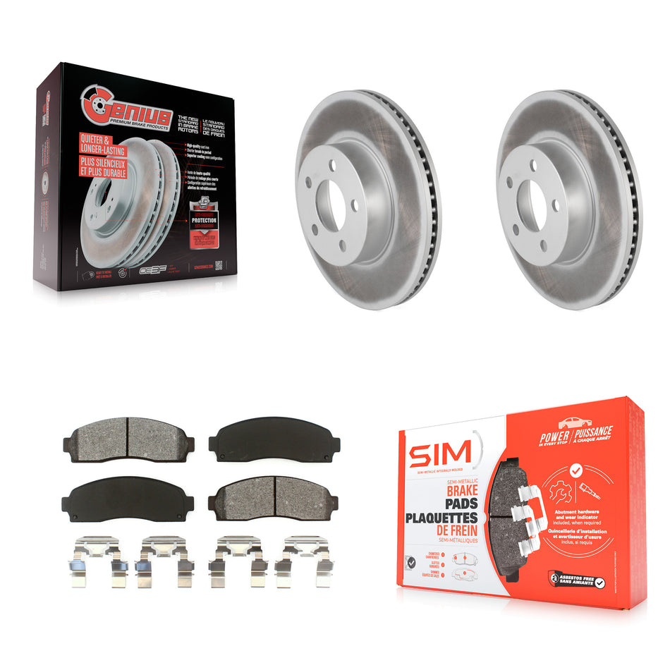 Front Coated Disc Brake Rotors And Semi-Metallic Pads Kit For Ford Ranger Explorer Sport Trac Mazda B4000 KGS-100083