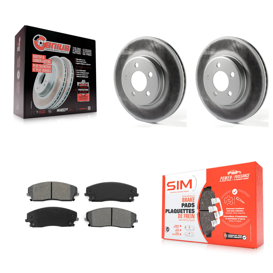 Front Coated Disc Brake Rotors And Semi-Metallic Pads Kit For Dodge Charger Chrysler 300 Challenger Magnum KGS-100150