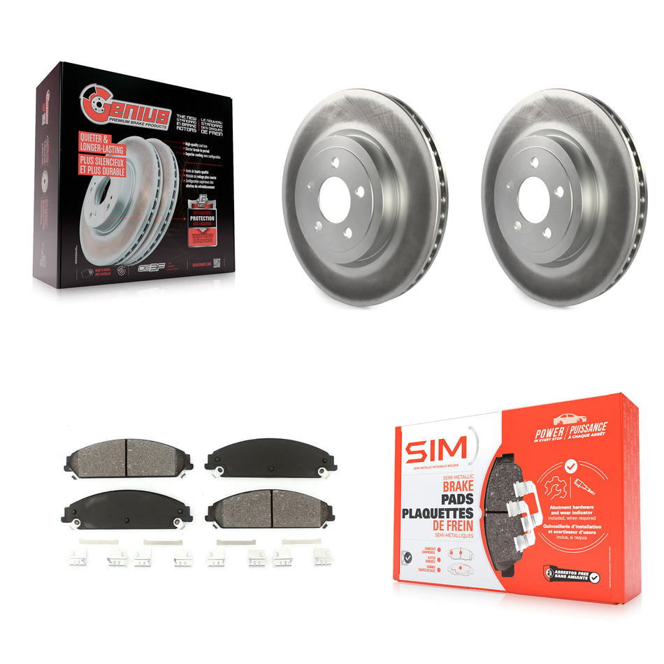 Front Coated Disc Brake Rotors And Semi-Metallic Pads Kit For Dodge Charger Chrysler 300 Challenger Magnum KGS-100152