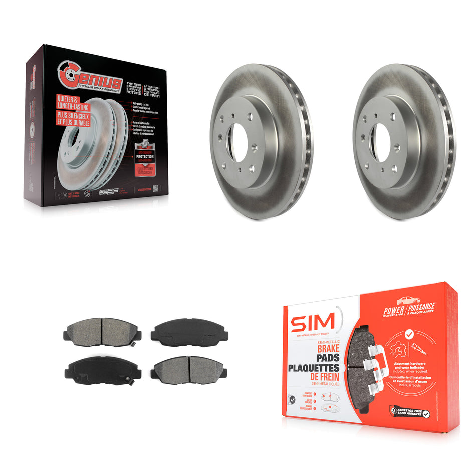 Front Coated Disc Brake Rotors And Semi-Metallic Pads Kit For Honda Accord Acura CL KGS-100201