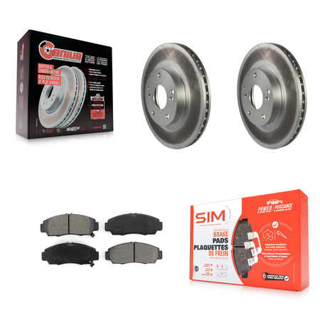Front Coated Disc Brake Rotors And Semi-Metallic Pads Kit For Honda Accord KGS-100207