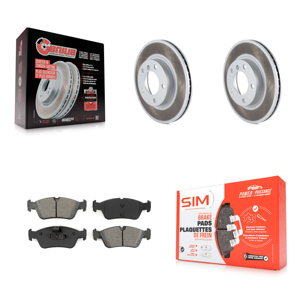Front Coated Disc Brake Rotors And Semi-Metallic Pads Kit For BMW Z3 Z4 323i 323Ci 328i 318i 323is 328is 318is 320i KGS-100216