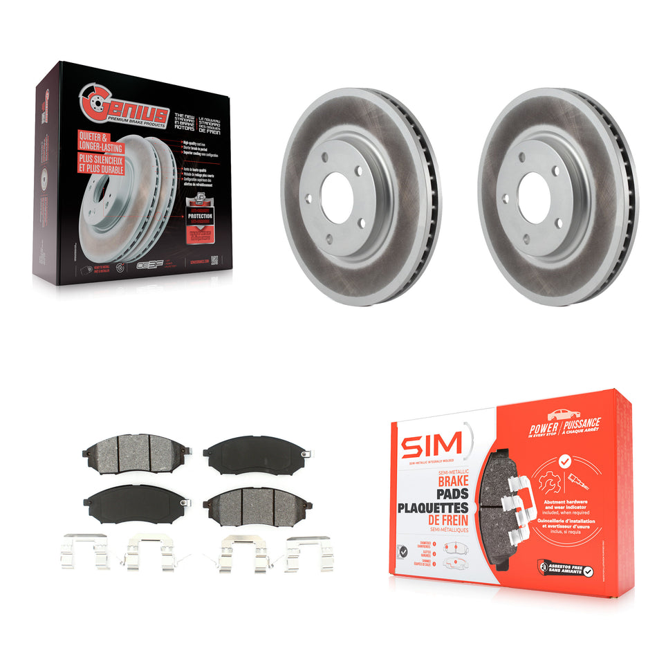 Front Coated Disc Brake Rotors And Semi-Metallic Pads Kit For Infiniti Q45 M45 INFINITI KGS-100278