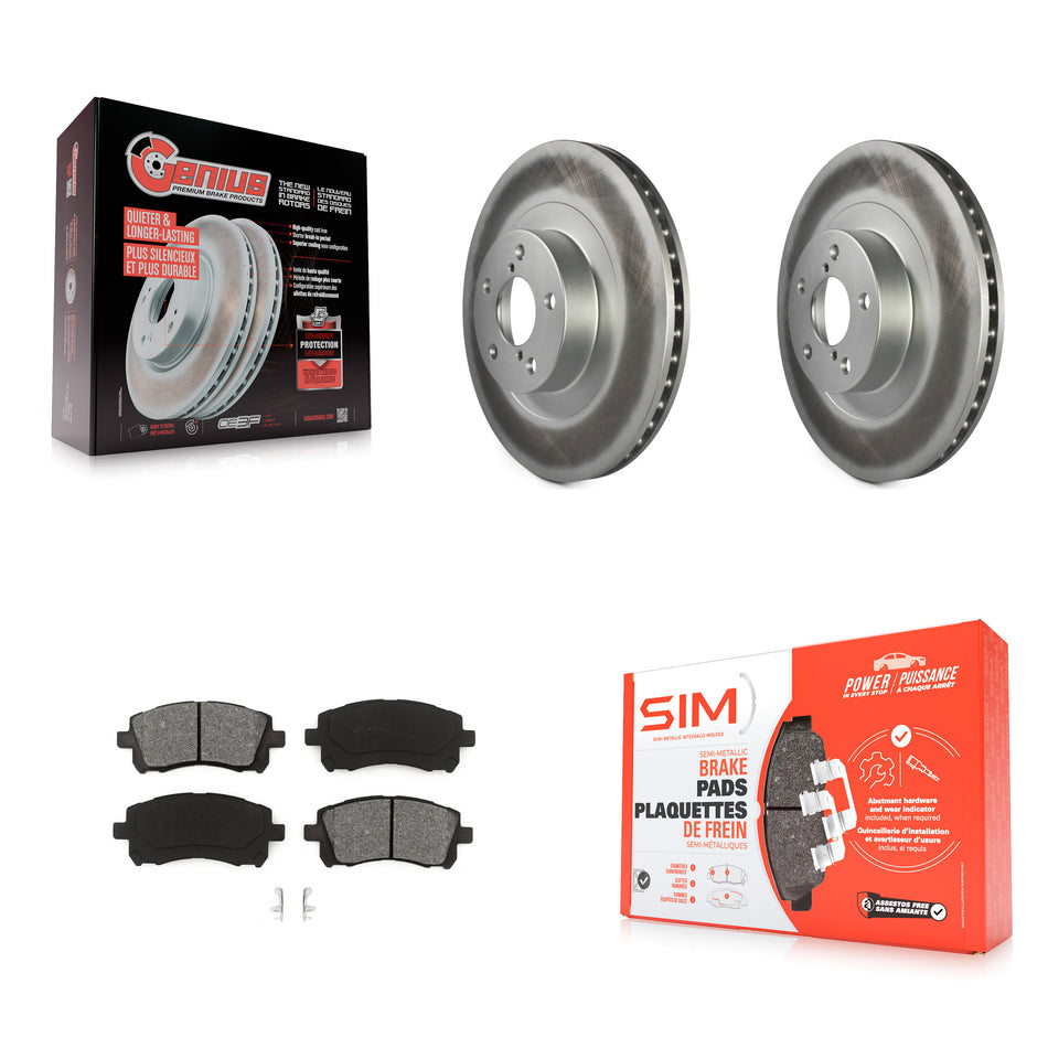 Front Coated Disc Brake Rotors And Semi-Metallic Pads Kit For Subaru Outback Impreza Legacy KGS-100282