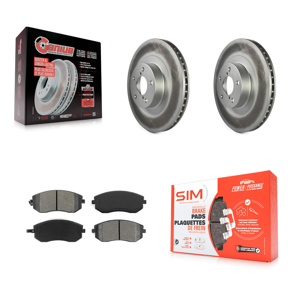 Front Coated Disc Brake Rotors And Semi-Metallic Pads Kit For Subaru Forester Outback Impreza Legacy Baja Saab 9-2X KGS-100283