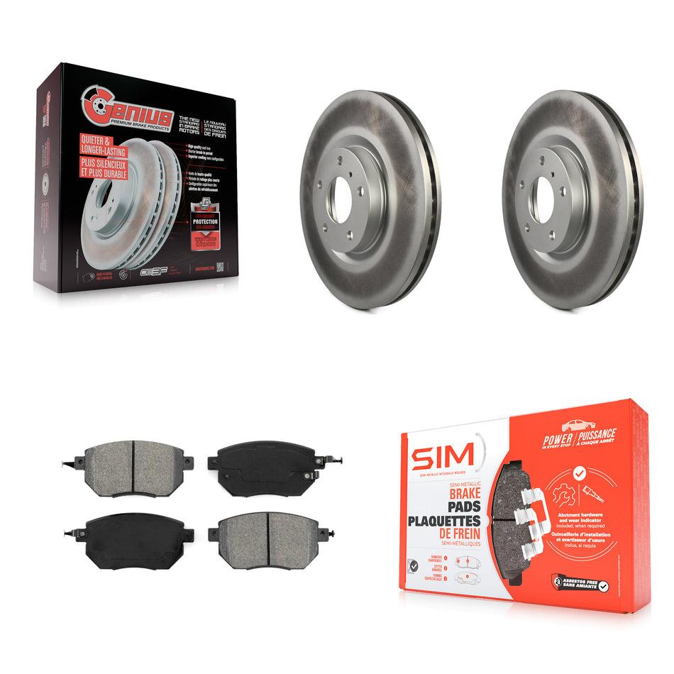 Front Coated Disc Brake Rotors And Semi-Metallic Pads Kit For Nissan Murano Altima Maxima KGS-100305