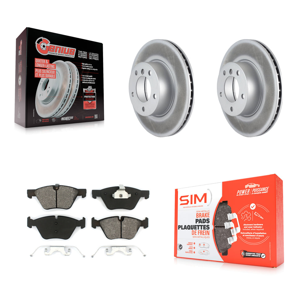 Front Coated Disc Brake Rotors And Semi-Metallic Pads Kit For BMW 328i 325i 128i 328xi 325xi 323i KGS-100361