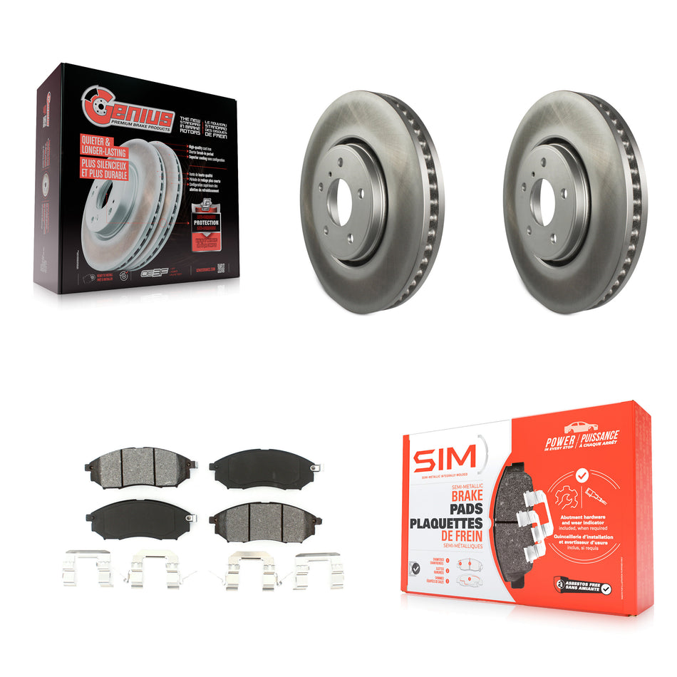 Front Coated Disc Brake Rotors And Semi-Metallic Pads Kit For Infiniti FX35 FX37 QX70 FX45 INFINITI KGS-100382