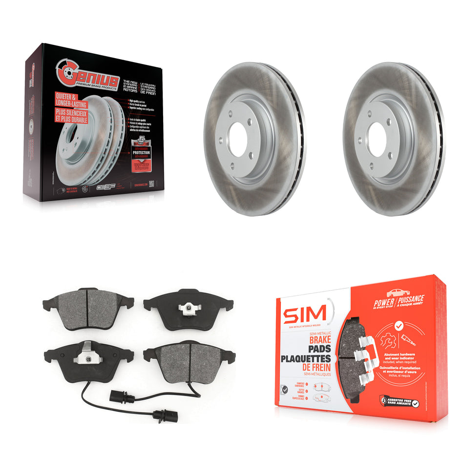 Front Coated Disc Brake Rotors And Semi-Metallic Pads Kit For Mazda 3 KGS-100384