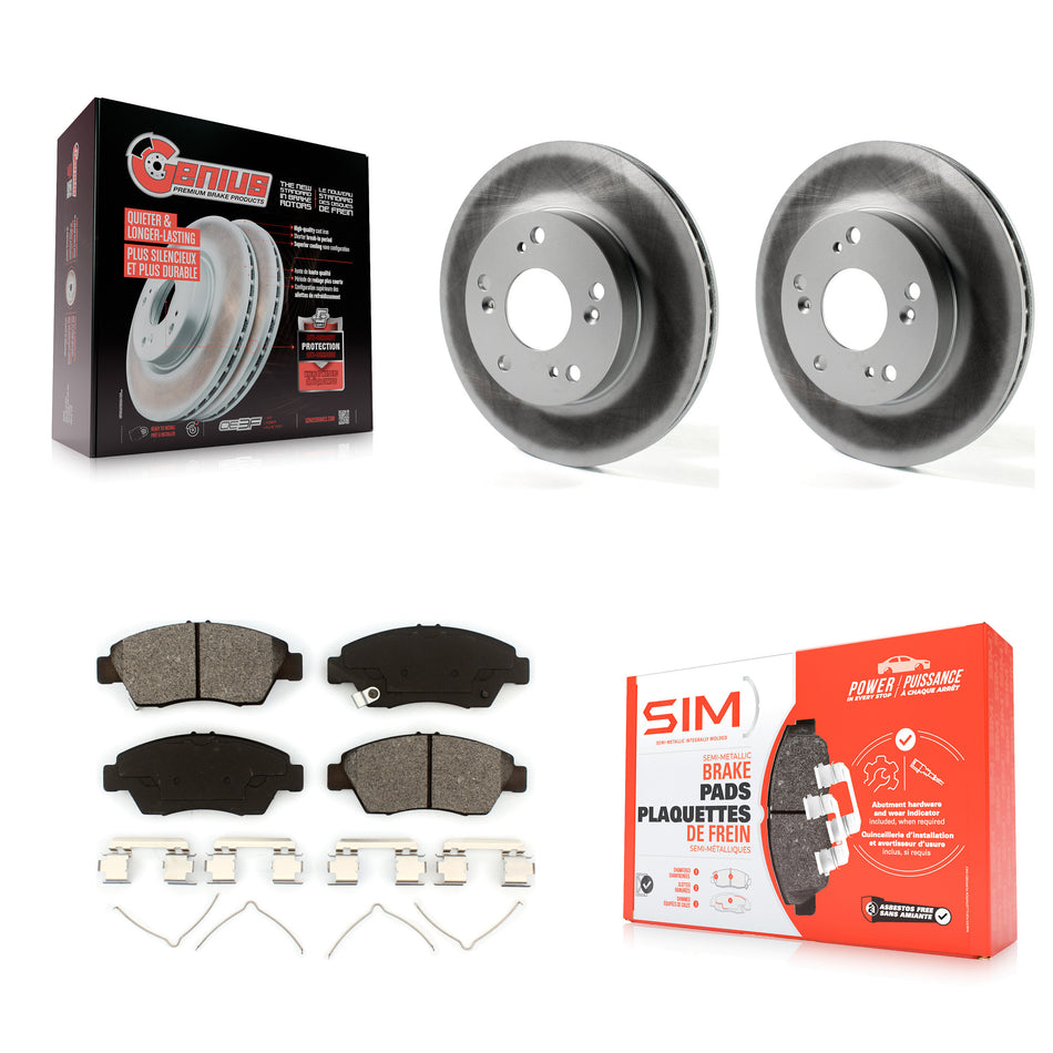 Front Coated Disc Brake Rotors And Semi-Metallic Pads Kit For Honda Civic Acura ILX KGS-100466