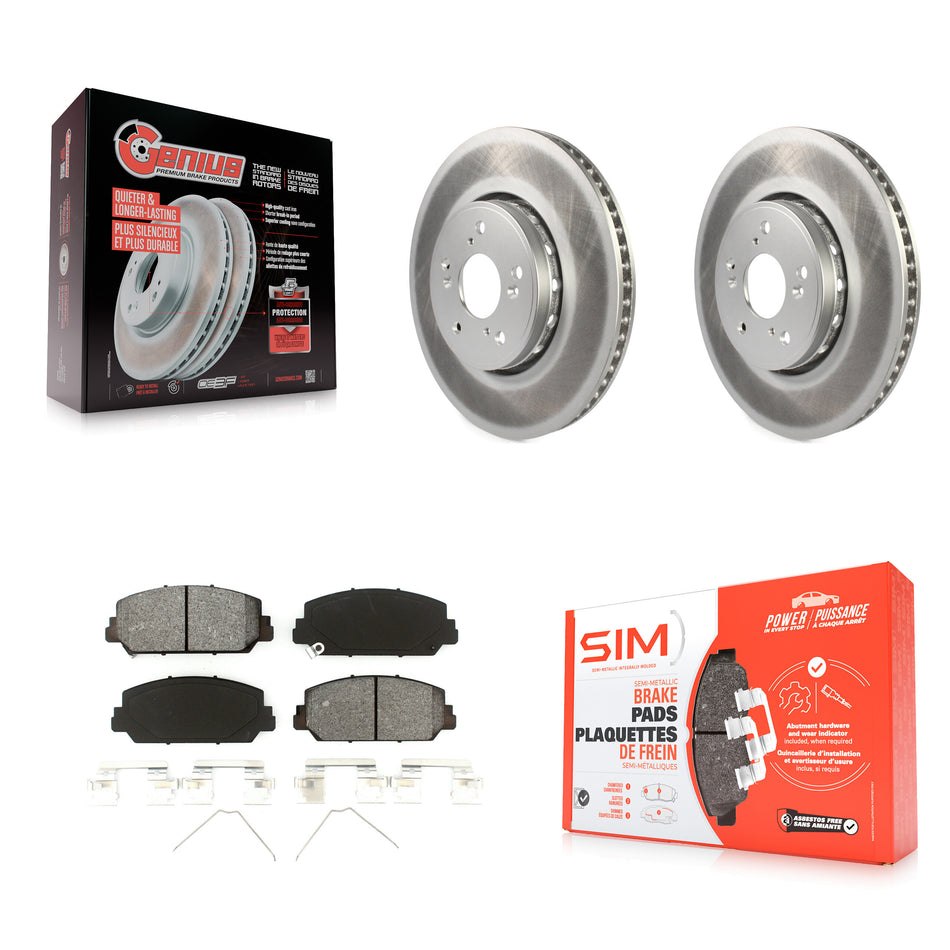 Front Coated Disc Brake Rotors And Semi-Metallic Pads Kit For Acura RDX ILX KGS-100479
