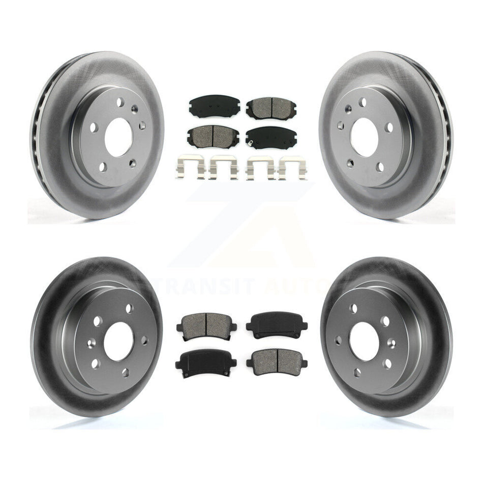 Front Rear Coated Disc Brake Rotors And Semi-Metallic Pads Kit For Chevrolet Malibu Limited KGS-100595