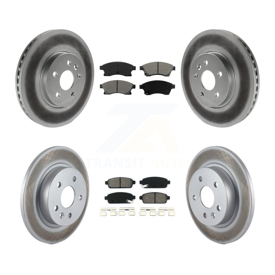 Front Rear Coated Disc Brake Rotors And Semi-Metallic Pads Kit For Chevrolet Buick Encore Trax Sonic KGS-100599