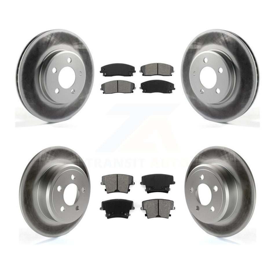 Front Rear Coated Disc Brake Rotors And Semi-Metallic Pads Kit For Dodge Charger Chrysler 300 Challenger Magnum KGS-100690