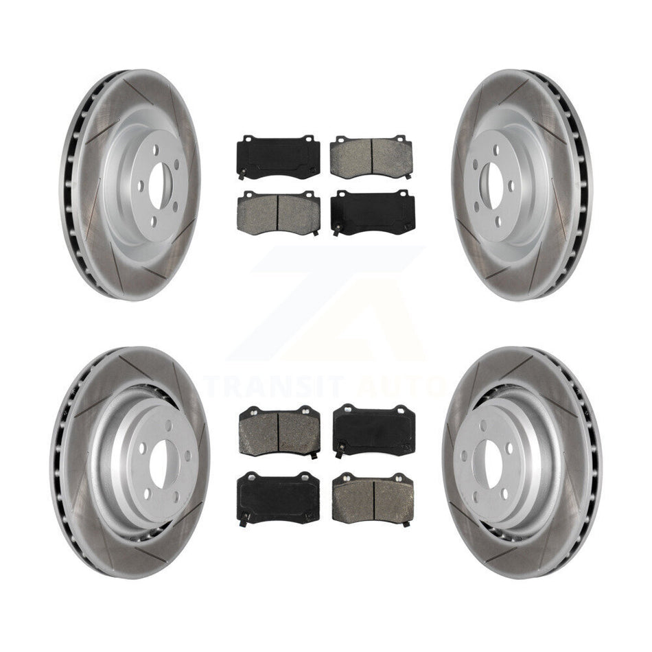 Front Rear Coated Disc Brake Rotors And Semi-Metallic Pads Kit For Dodge Charger Chrysler 300 Challenger Magnum KGS-100713