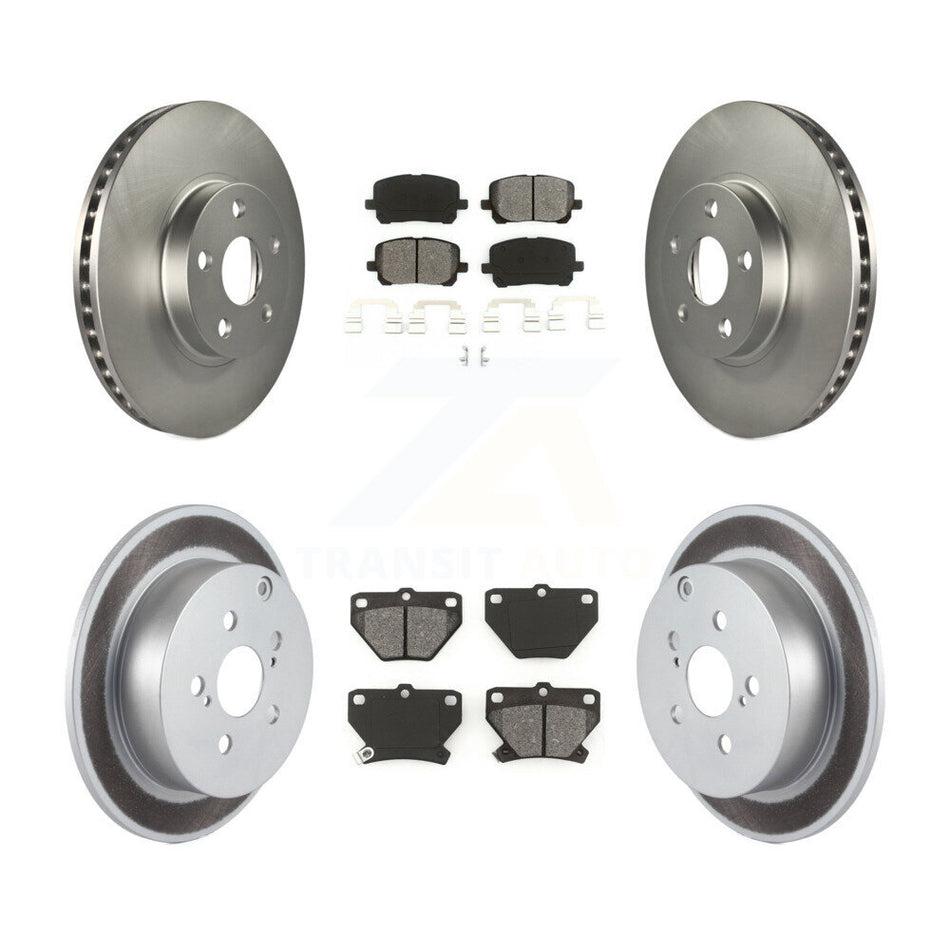 Front Rear Coated Disc Brake Rotors And Semi-Metallic Pads Kit For Toyota Corolla Matrix Pontiac Vibe KGS-100794