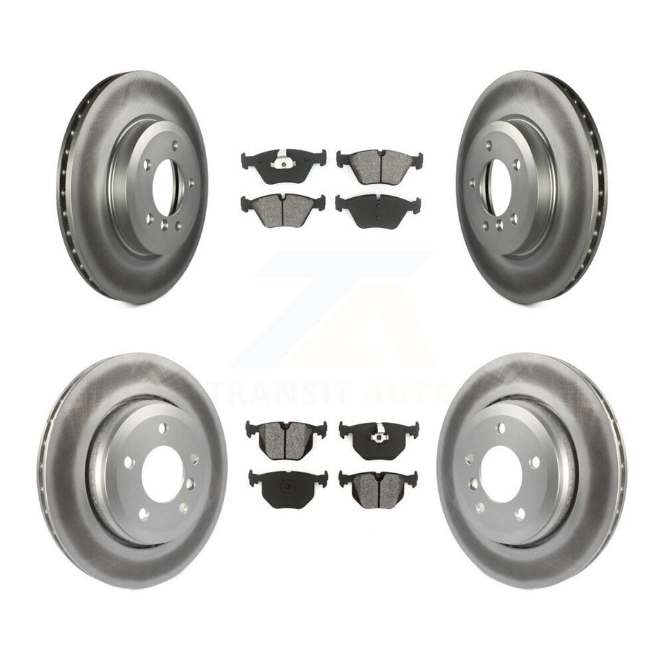 Front Rear Coated Disc Brake Rotors And Semi-Metallic Pads Kit For BMW 330Ci 330i 330xi KGS-100825