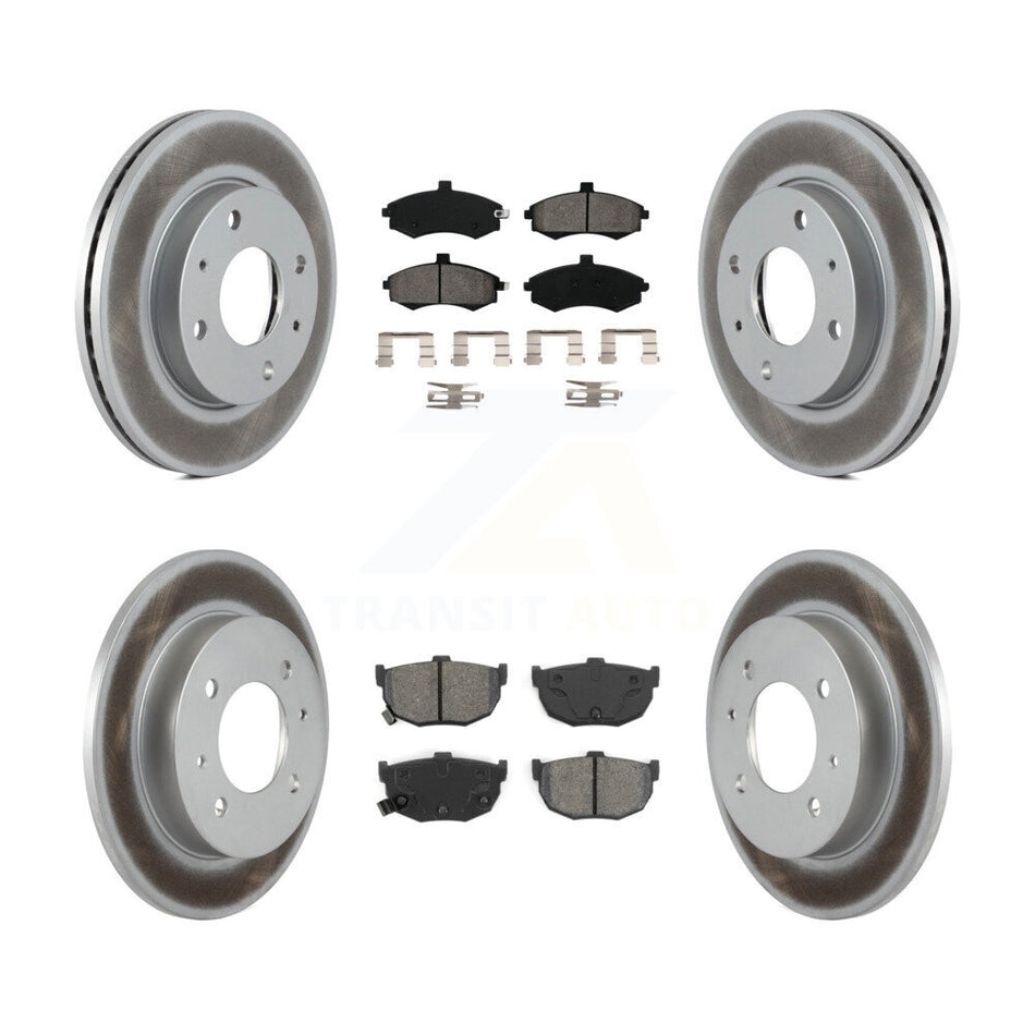 Front Rear Coated Disc Brake Rotors And Semi-Metallic Pads Kit For Hyundai Elantra rear brakes KGS-100830