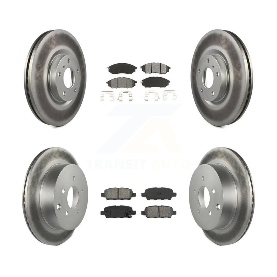 Front Rear Coated Disc Brake Rotors And Semi-Metallic Pads Kit For Nissan Murano INFINITI M37 QX70 Q70 Q70L M56 M35h KGS-100872