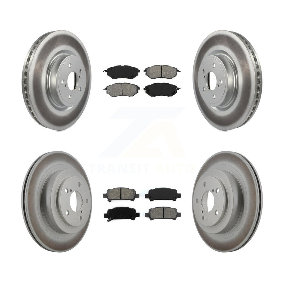 Front Rear Coated Disc Brake Rotors And Semi-Metallic Pads Kit For Subaru Legacy KGS-100890
