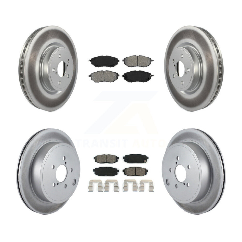 Front Rear Coated Disc Brake Rotors And Semi-Metallic Pads Kit For Subaru Outback Legacy KGS-100891