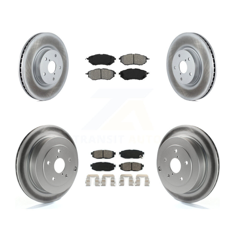 Front Rear Coated Disc Brake Rotors And Semi-Metallic Pads Kit For Subaru Tribeca B9 KGS-100900