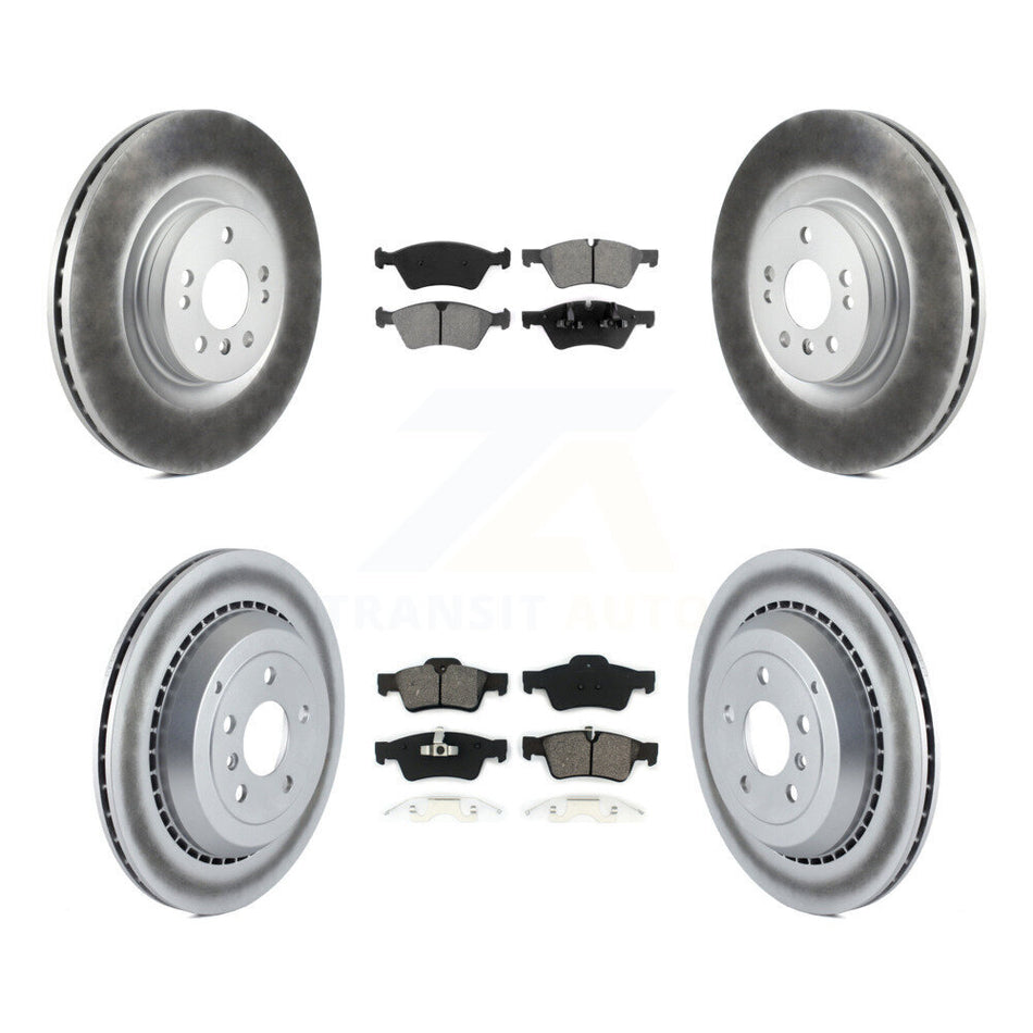 Front Rear Coated Disc Brake Rotors And Semi-Metallic Pads Kit For Mercedes-Benz ML350 GL450 GL550 GL350 ML550 GL320 KGS-100916