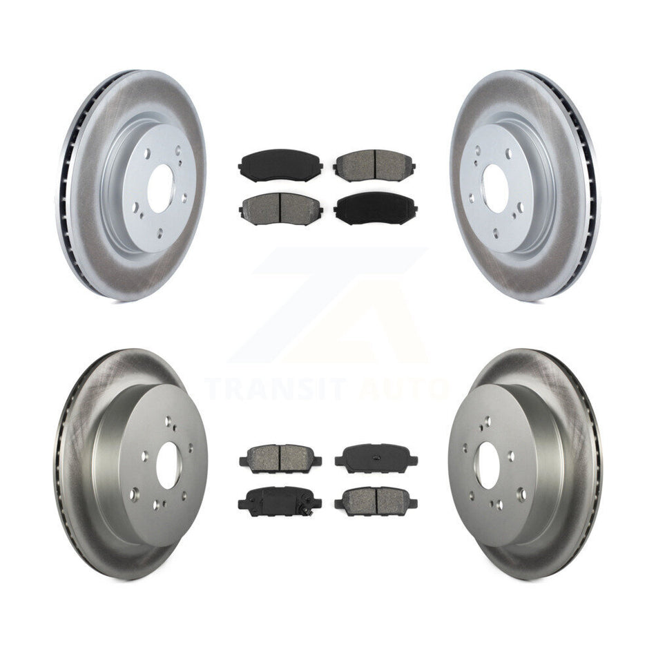 Front Rear Coated Disc Brake Rotors And Semi-Metallic Pads Kit For 2009-2013 Suzuki Grand Vitara KGS-100961