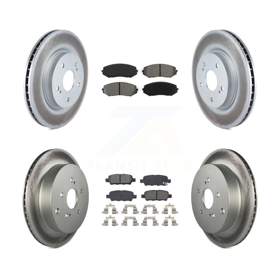 Front Rear Coated Disc Brake Rotors And Semi-Metallic Pads Kit For 2009-2013 Suzuki Grand Vitara KGS-100961