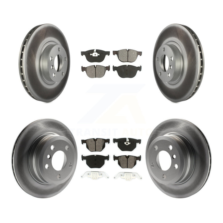 Front Rear Coated Disc Brake Rotors And Semi-Metallic Pads Kit For BMW X5 X6 KGS-100986