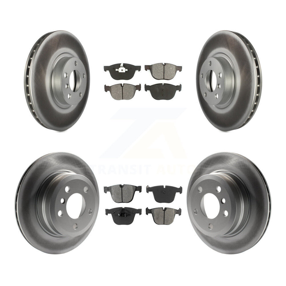 Front Rear Coated Disc Brake Rotors And Semi-Metallic Pads Kit For 2009 BMW X6 xDrive35i From 10 08 KGS-100987