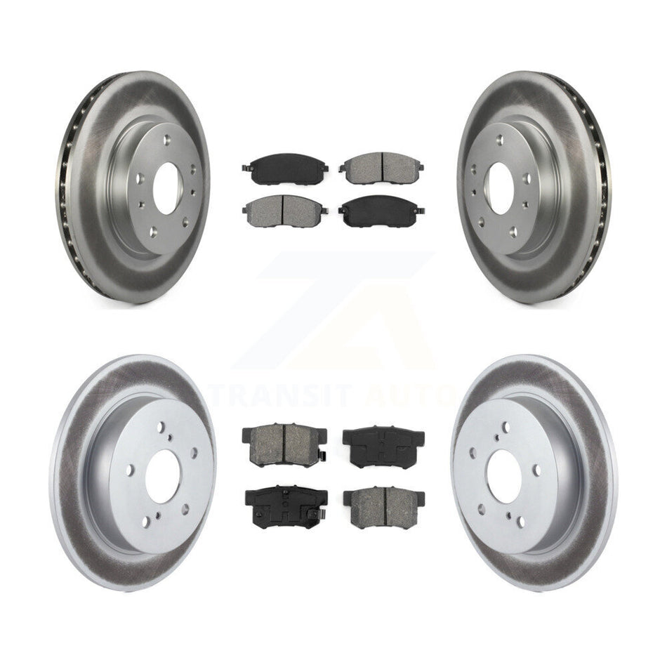 Front Rear Coated Disc Brake Rotors And Semi-Metallic Pads Kit For Suzuki SX4 Crossover KGS-100999