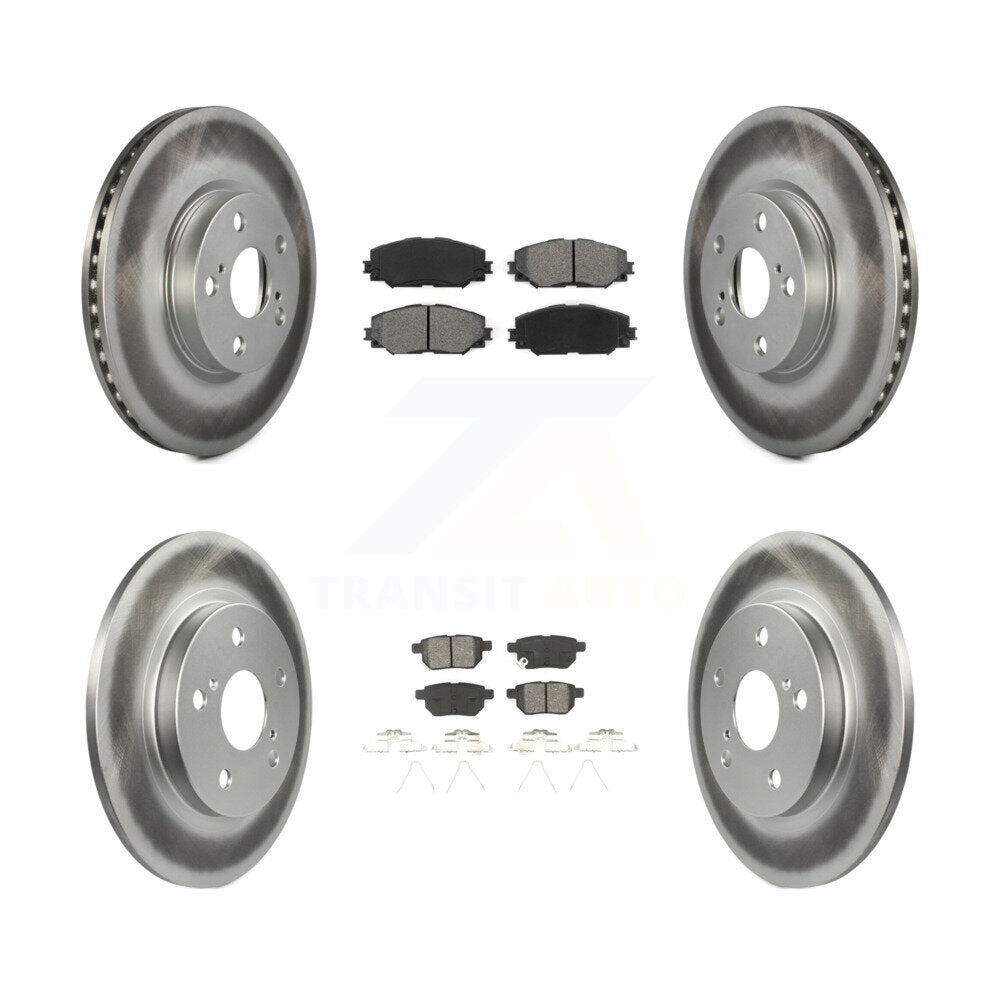 Front Rear Coated Disc Brake Rotors And Semi-Metallic Pads Kit For Toyota Matrix KGS-101002